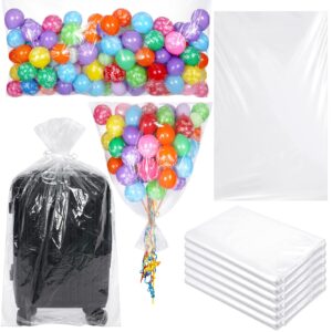 6 pieces balloon transport bags, 98.4 x 59.1 inch clear giant storage bags large balloon drop bag plastic balloon bags for transport birthday wedding gender reveal graduation party supplies