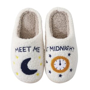 irisgirl meet me at midnight merch slippers for women men cartoon fuzzy slippers winter cozy soft for indoor outdoor slippers