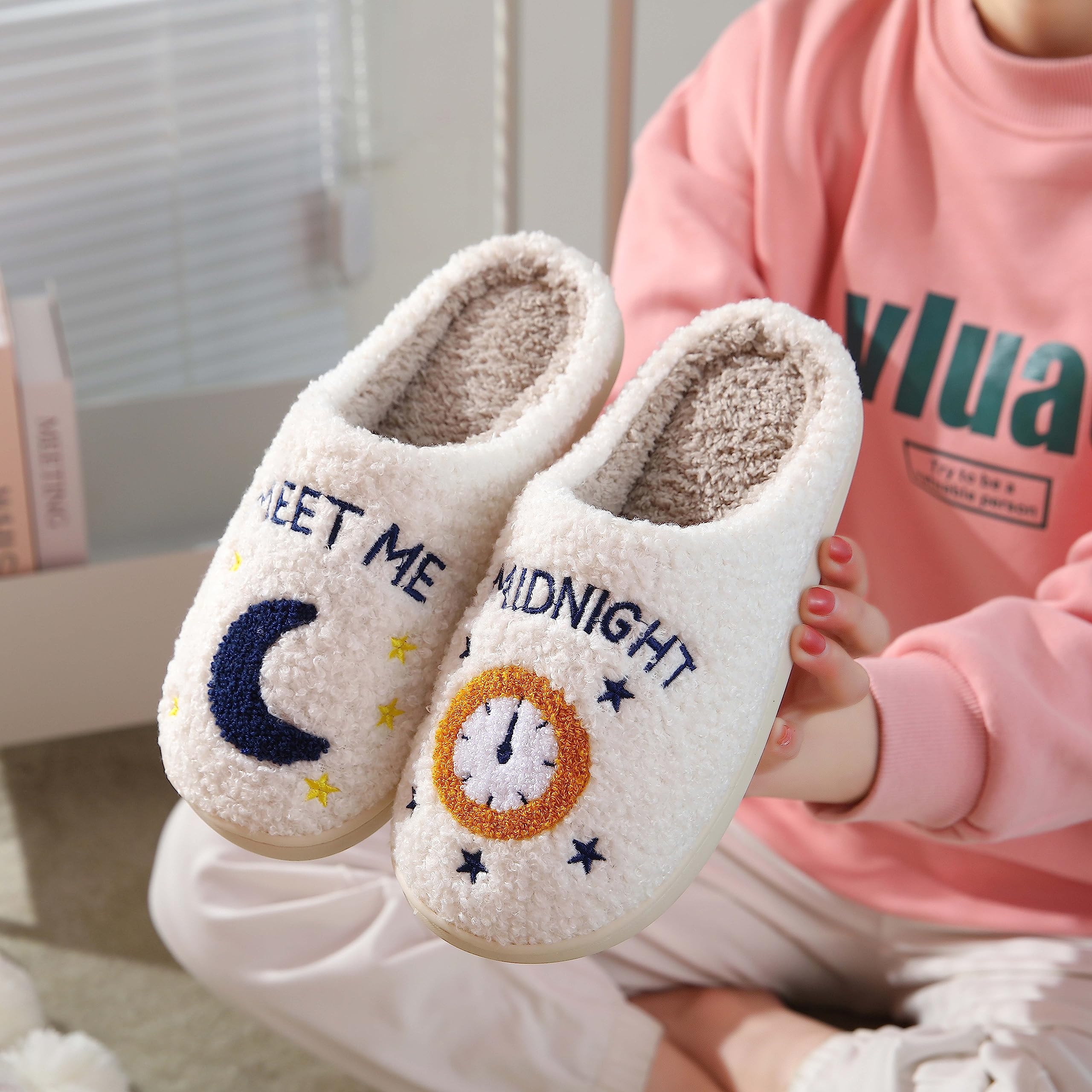 Irisgirl Meet Me At Midnight Merch Slippers For Women Men Cartoon Fuzzy Slippers Winter Cozy Soft For Indoor Outdoor Slippers