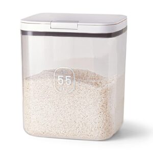 livlab flour container - 5.5 l /5.81qt/5kg large flour dispenser keep your flour fresh and dry easily with kitchen essential