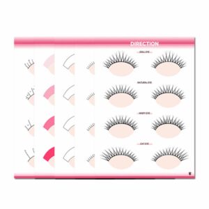 Jegapluso 20 pcs Eye Shaped Practice Sponges and 5 Sheets Lash Mapping Exercise Cards for Eyelash Beginners Lash Extension Supplies