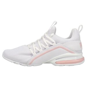 puma womens axelion metallic wide training sneakers shoes - white - size 6.5 w