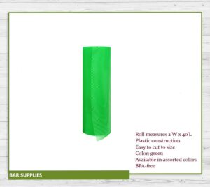 ame d'essence bar shelf liner 24" x 480" green plastic mesh liner for glassware non slip drawer liner commercial grade