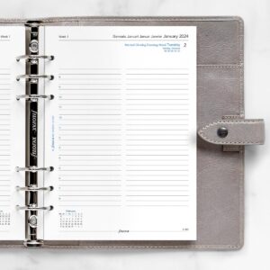 Filofax A5 day per page 5 language appointments diary - 2024, White