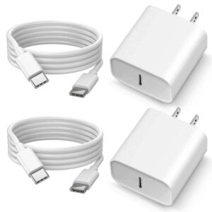 newtion 2 pack 20w usb c pd wall charger fast charging 6ft type c cable compatible with iphone 15 plus pro max samsung galaxy s21 s22 s23