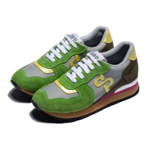 OPP Women Fashion Sneakers Casual Lace-up Suede Leather Athletic Tennis Sports Gym Running Shoes Women Green