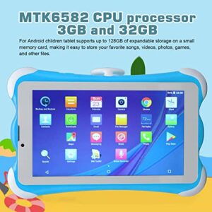 Kids Tablet, Kids Tablet Animation Dual SIM Card Dual Standby Bluetooth 3GB RAM 32GB ROM for Education (US Plug)