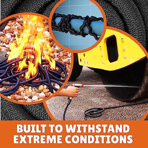 X-Hose Pro Expandable Garden Hose 50Ft Water Hose, Flexible Garden Hose, Heavy Duty Lightweight Retractable Weatherproof, Crush Resistant Fittings, Kink Free Expandable Hose as Seen on TV