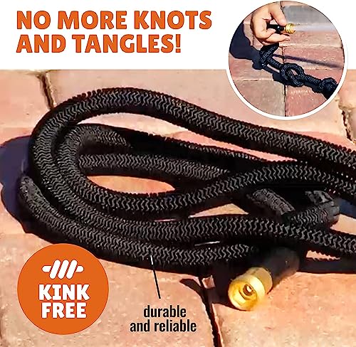 X-Hose Pro Expandable Garden Hose 50Ft Water Hose, Flexible Garden Hose, Heavy Duty Lightweight Retractable Weatherproof, Crush Resistant Fittings, Kink Free Expandable Hose as Seen on TV