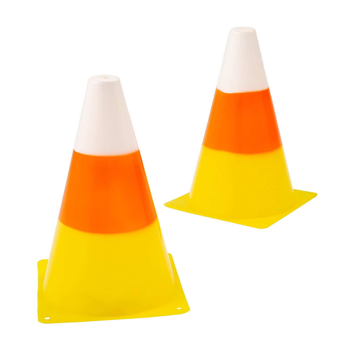 Fun Express Candy Corn Traffic Cones, 12 Pieces