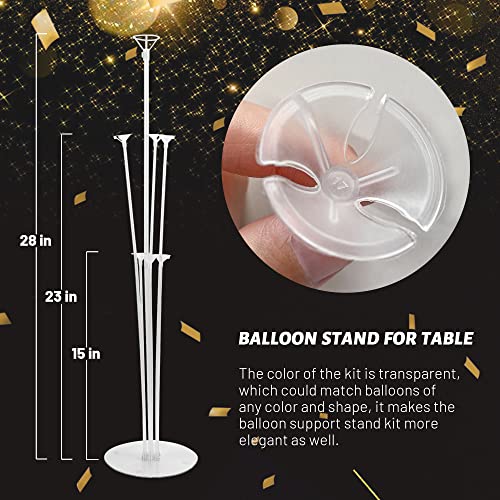 JOYYPOP 2 Sets Balloon Stand Kit, Balloon Sticks with Base Party Supplies Birthday Graduation Party Decorations Wedding