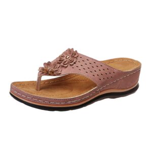 XHLEMON Sandals for Women Premium Walking Slippers with Arch Support Anti-Slip Breathable Sandal Vintage Flip Flop Shoes