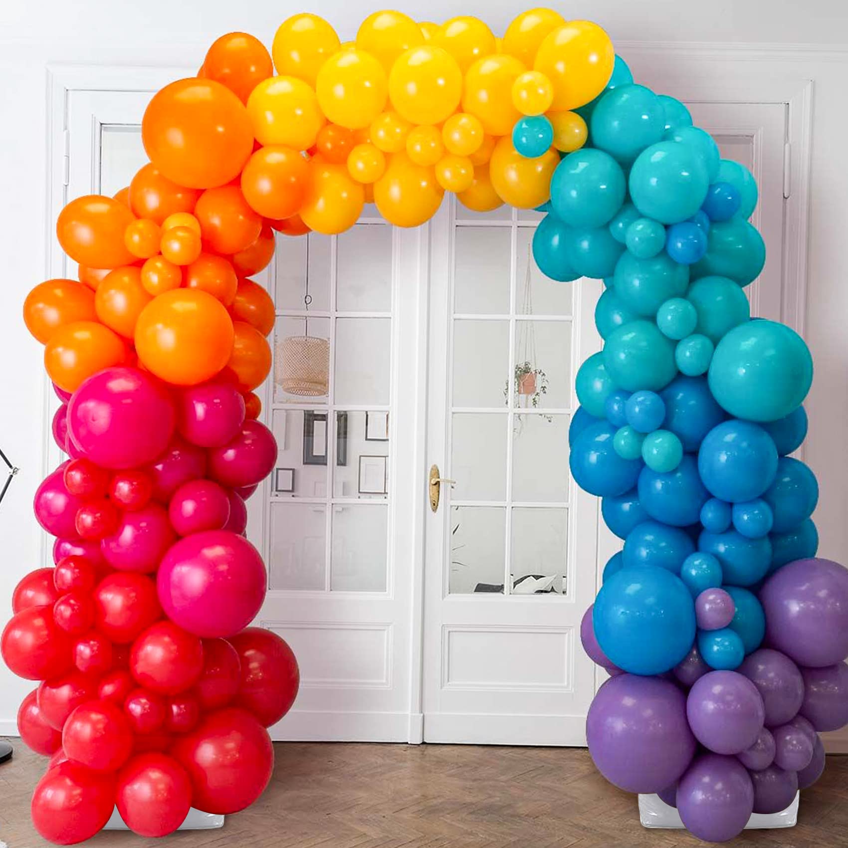 JOYYPOP Improved Balloon Arch Kit, 10ft Wide & 9ft Tall Balloon Arch Stand with Base for Wedding Birthday Baby Shower Graduation Party Decorations