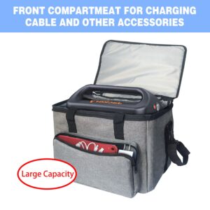 Boczif Carrying Travel Case Compatible with Jackery Explorer 1000, Portable Power Station Storage Bag with Front Pockets for Charging Cable and Accessories（Bag Only）