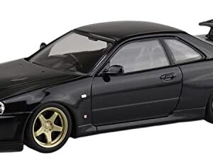 Aoshima Nissan R34 Skyline GTR Custom Wheel (Black Pearl) 1:32 Scale Model Kit