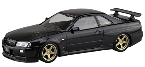 Aoshima Nissan R34 Skyline GTR Custom Wheel (Black Pearl) 1:32 Scale Model Kit