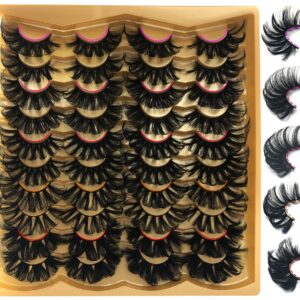 25MM Mink Lashes 25 mm False Eyelashes Long 20 Pairs Pack Dramatic 5D Full Volume Fake Eyelashes 5 Styles Wispy Curly Mink Eyelashes Wholesale, by TIMELABS