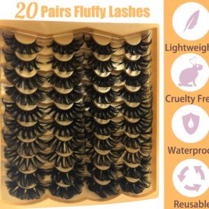 25MM Mink Lashes 25 mm False Eyelashes Long 20 Pairs Pack Dramatic 5D Full Volume Fake Eyelashes 5 Styles Wispy Curly Mink Eyelashes Wholesale, by TIMELABS