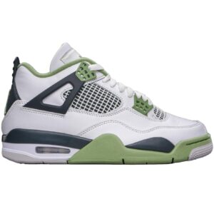 Jordan Air 4 Retro Women's White/Oil Green-Dark Ash AQ9129-103 6