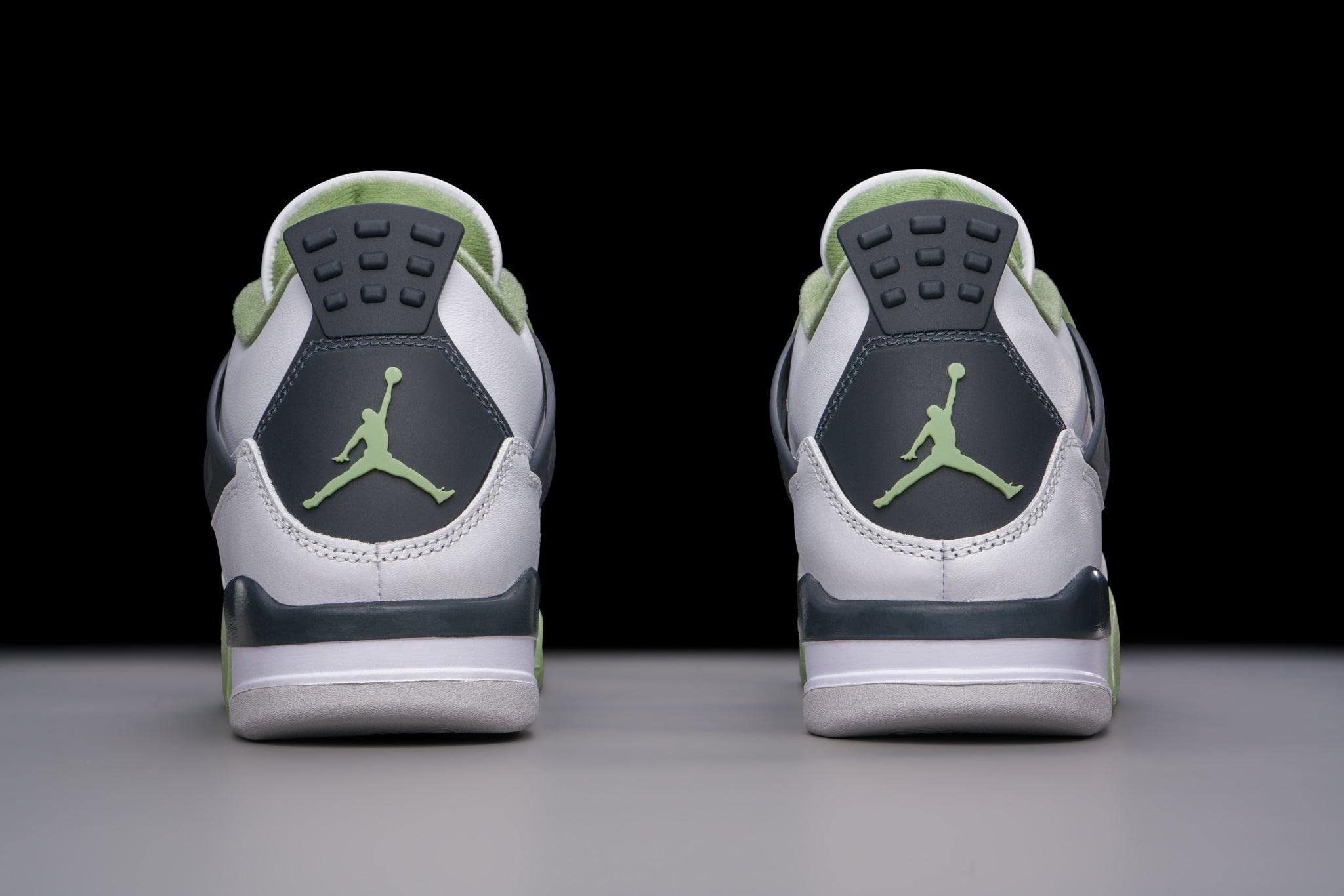 Jordan Air 4 Retro Women's White/Oil Green-Dark Ash AQ9129-103 6