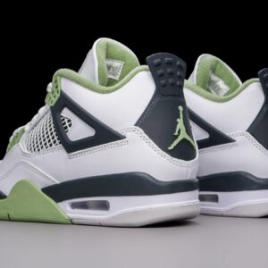 Jordan Air 4 Retro Women's White/Oil Green-Dark Ash AQ9129-103 6