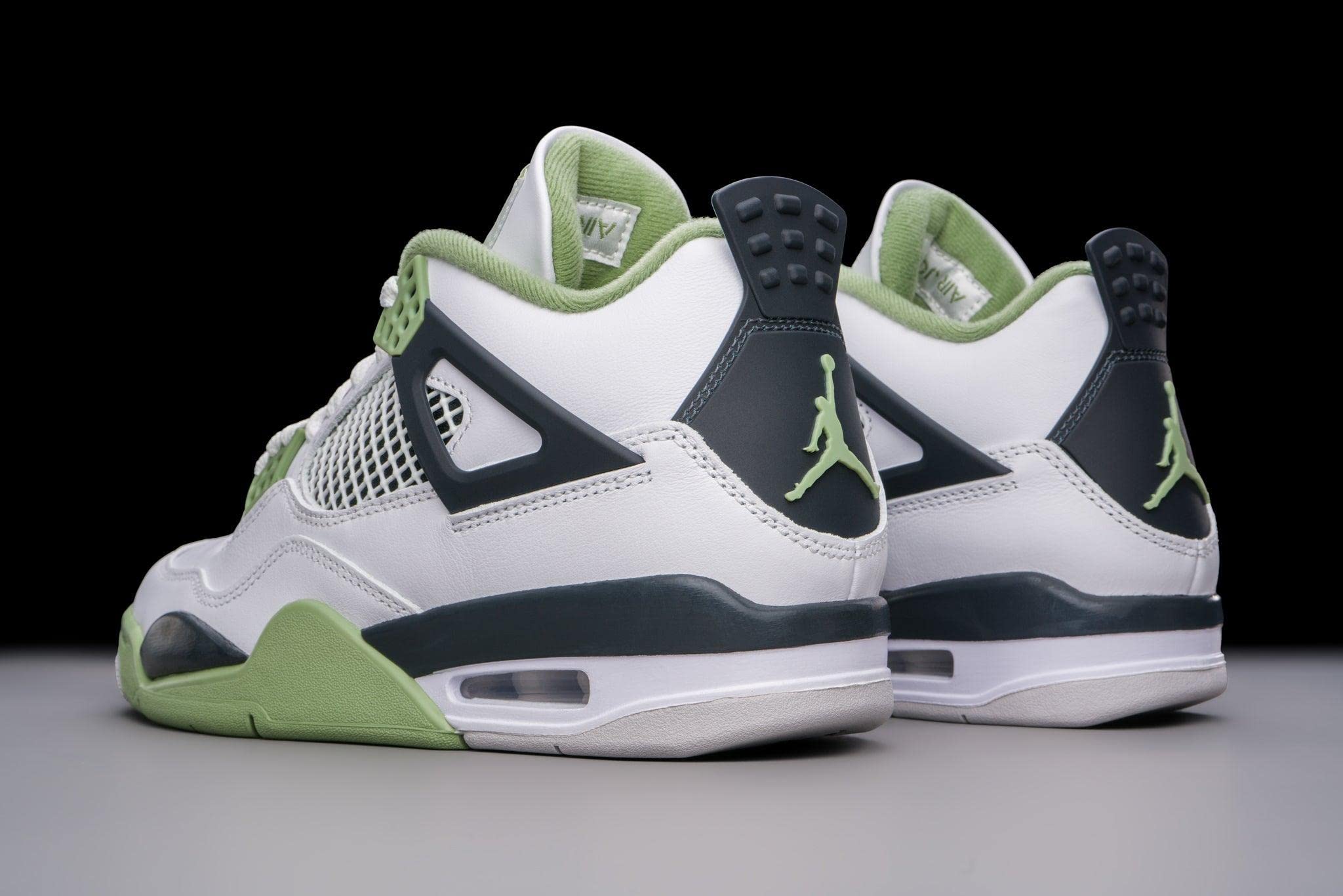 Jordan Air 4 Retro Women's White/Oil Green-Dark Ash AQ9129-103 6