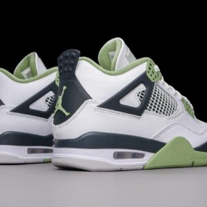 Jordan Air 4 Retro Women's White/Oil Green-Dark Ash AQ9129-103 6