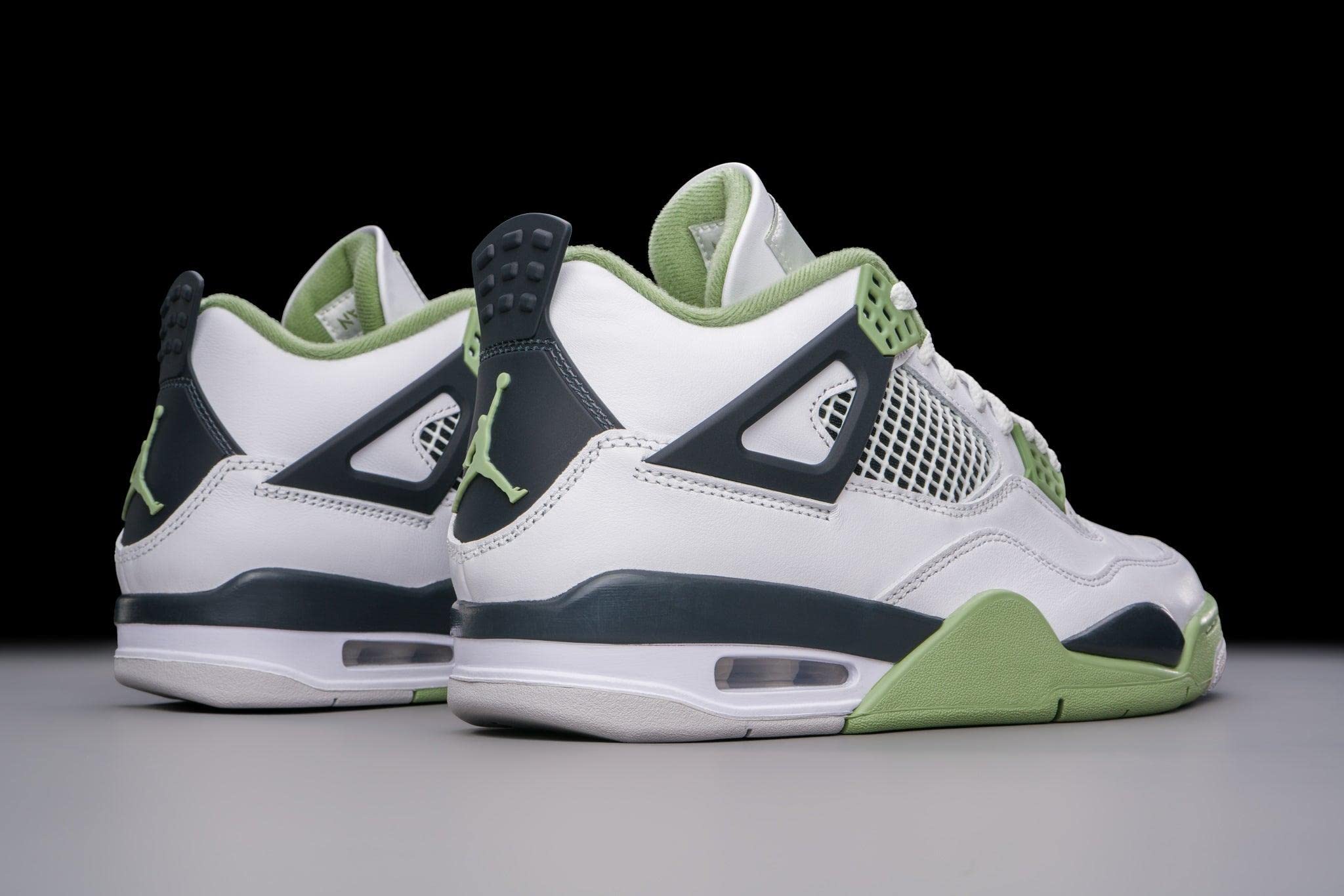 Jordan Air 4 Retro Women's White/Oil Green-Dark Ash AQ9129-103 6