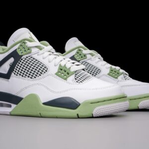 Jordan Air 4 Retro Women's White/Oil Green-Dark Ash AQ9129-103 6