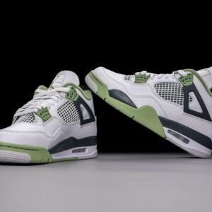 Jordan Air 4 Retro Women's White/Oil Green-Dark Ash AQ9129-103 6