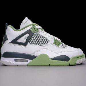 Jordan Air 4 Retro Women's White/Oil Green-Dark Ash AQ9129-103 6