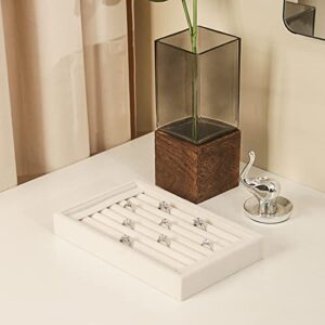 Pangkeep Ring Holder Display Tray Jewelry Organizer Stands for Selling Rings Earrings Show (Beige)