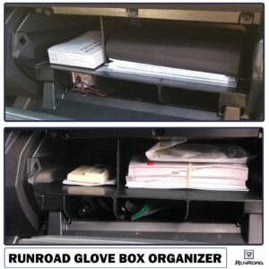 RUNROAD Glove Box Organizer Compatible with Toyota Tacoma 3rd Gen 2016-2022 2021 2022 2023 Accessories, Insert Tray ABS Materials Dividers Storage Box Glove Compartment Accessories