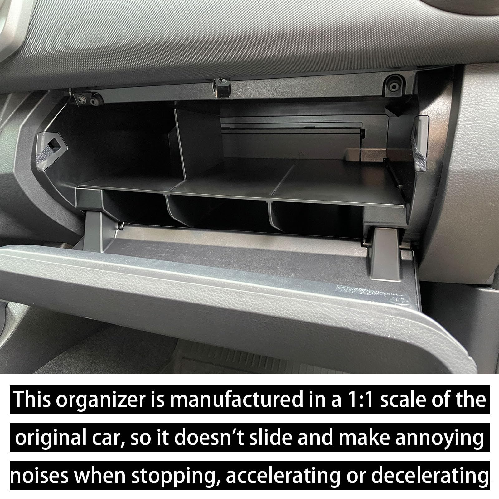 RUNROAD Glove Box Organizer Compatible with Toyota Tacoma 3rd Gen 2016-2022 2021 2022 2023 Accessories, Insert Tray ABS Materials Dividers Storage Box Glove Compartment Accessories