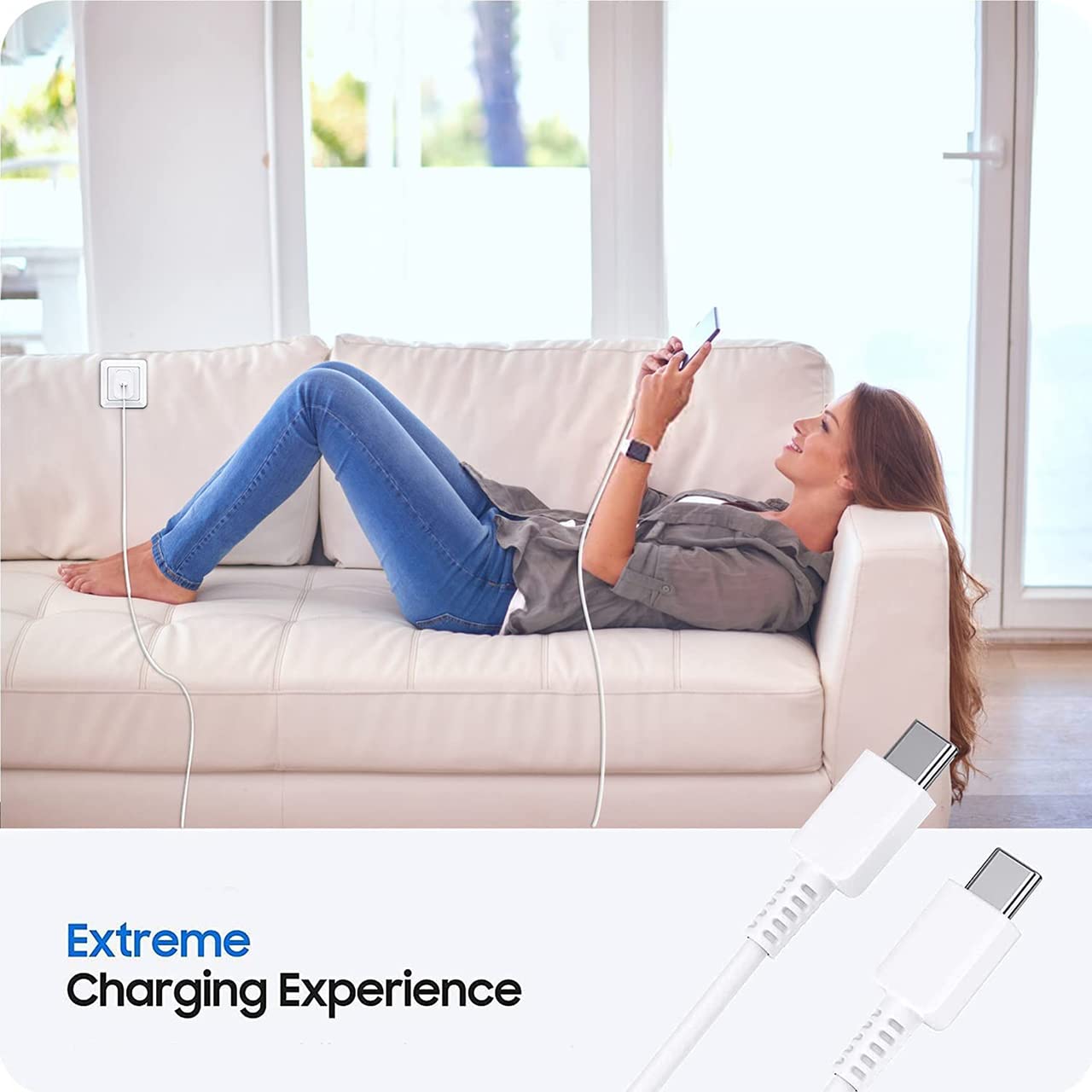 45W USB C Super Fast Charger for Samsung Galaxy S23 Ultra/S23/S23+/S22/S22 Ultra/S22+/Note 10/Note 20/S20/S21/S10, Galaxy Tab S7/S8,i Phone 15 Charger, PPS Wall Charger with 6FT Type C Cable