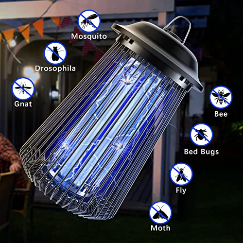 Bug Zapper Outdoor, Electric Mosquito Zapper, Mosquito Repellent Outdoor, Metal Housing Fly Zapper Waterproof,4200V 20W, Mosquito Trap for Indoor, Patio, Garden