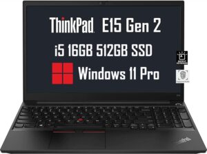 lenovo thinkpad e15 business laptop (15.6" fhd ips, intel quad-core i5-1135g7 (beats i7-10510u), 16gb ram, 512gb pcie ssd), backlit keyboard, fingerprint, hd webcam, thunderbolt 4, wifi 6, win 11 pro
