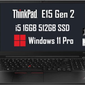 Lenovo ThinkPad E15 Business Laptop (15.6" FHD IPS, Intel Quad-Core i5-1135G7 (Beats i7-10510U), 16GB RAM, 512GB PCIe SSD), Backlit Keyboard, Fingerprint, HD Webcam, Thunderbolt 4, WiFi 6, Win 11 Pro