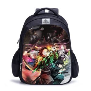 3d print anime tanjiro backpacks unisex student school bag travel bag for anime fans and teen