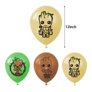 Groot Party Decorations, Groot Birthday Decorations, Groot Birthday Party Supplies，Set Include Banner Balloons Cake Tops