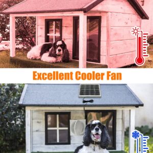 HYPGARD Solar Fan for Greenhouse - 12W Solar Panel + 8 Inch Solar Exhaust Fan for Shed, Chicken Coop, Greenhouse, Dog House, Solar Attic Fan Greenhouse Fan Kit