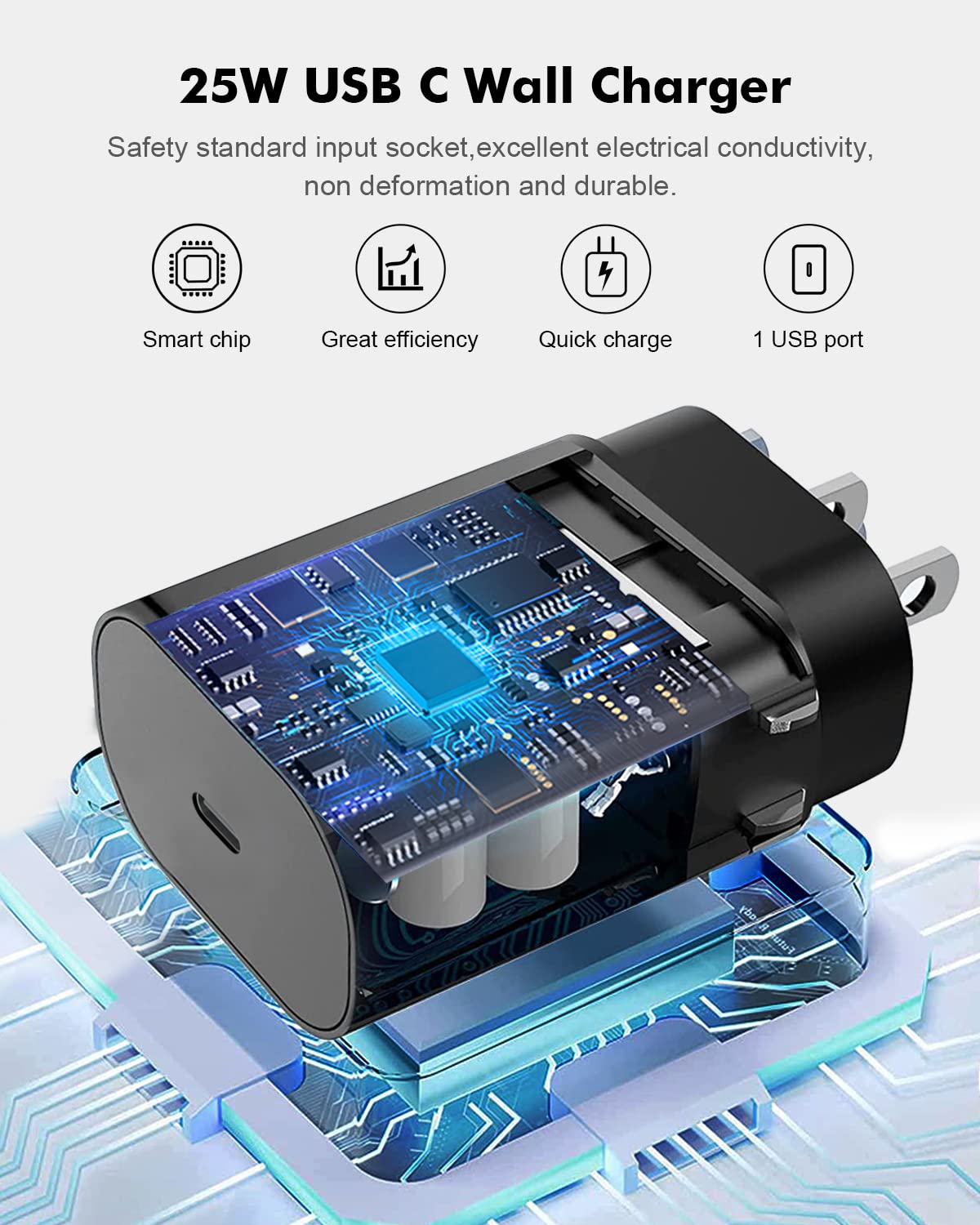 25W Fast Charge Type C Samsung Super Fast Charging 2 Pack with 10FT USB C Cable Charger for Samsung Galaxy S23 Ultra Charger S23/S23+/S22 Ultra/S22+/S22/S21/S20/Z Fold 4,3/Z Flip 4,3 S10/S9/S8