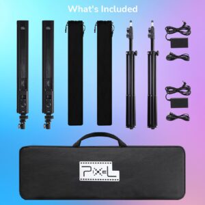 LED Tube Lights with 2500-8500K for Video|Light Wand from Pixel| Led Light Stick with Tripods| Light Wand Photography 2 Packs|RGB Tube Light with Carrying Bag|Photo Led Light Bar Controlled by APP