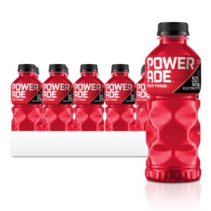 powerade sports drink fruit punch, 20 ounce (pack of 24)