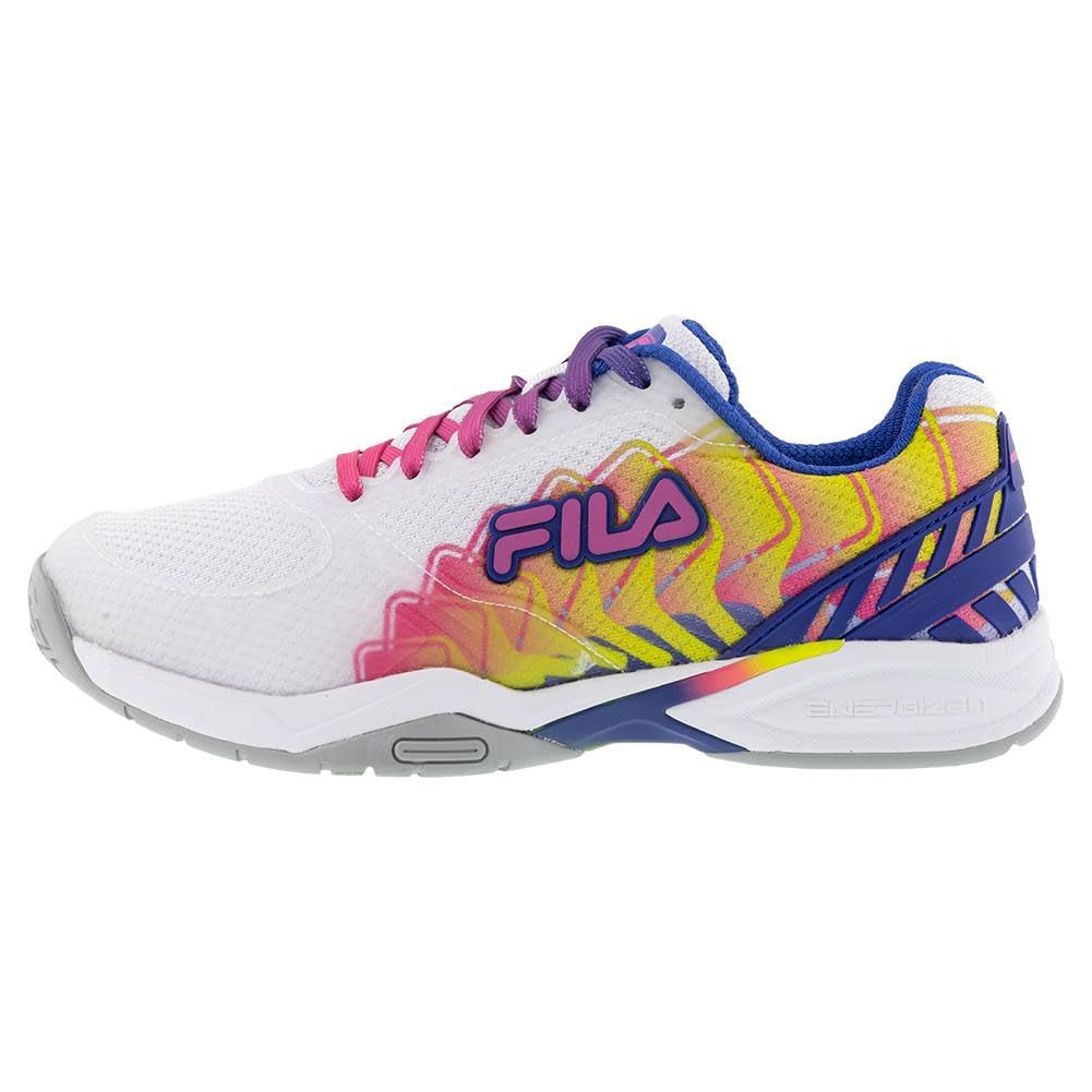 Fila Womens Volley Zone Pbf, Color: Wht/Kopk/Mblu, Size: 7.5 (5PM01794-149-7.5)