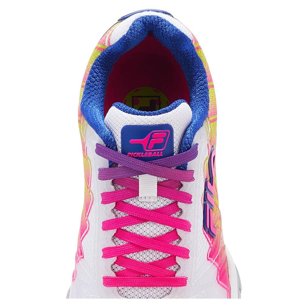 Fila Womens Volley Zone Pbf, Color: Wht/Kopk/Mblu, Size: 7.5 (5PM01794-149-7.5)