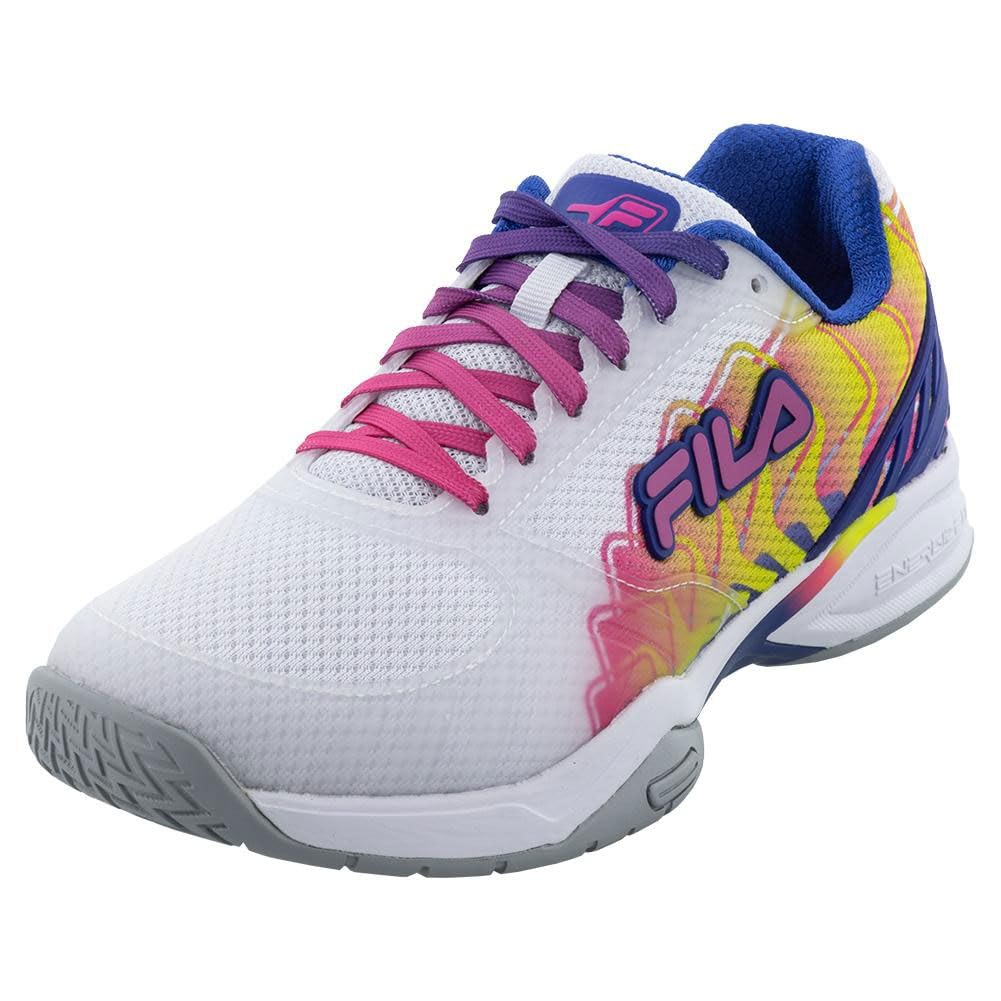 Fila Womens Volley Zone Pbf, Color: Wht/Kopk/Mblu, Size: 7.5 (5PM01794-149-7.5)