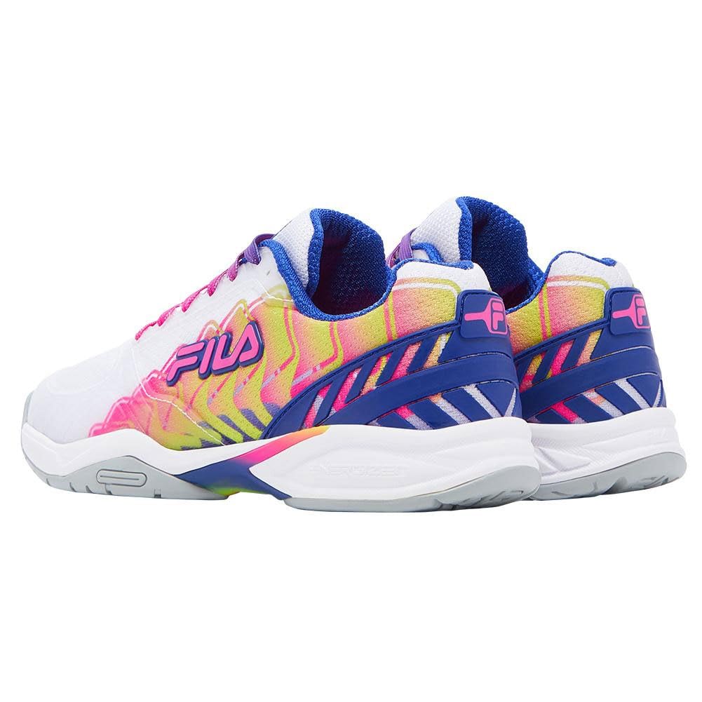 Fila Womens Volley Zone Pbf, Color: Wht/Kopk/Mblu, Size: 7.5 (5PM01794-149-7.5)