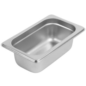 TrueCraftware-1/9 Size 2-1/2" Deep Stainless Steel Anti-Jamming Steam Pan 22 Gauge- Steam Food Pan Anti-Jam Steam Table Hotel Pan for Restaurant Family Events Personal Catering Use