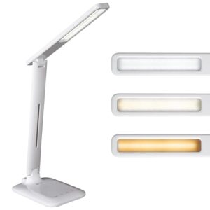 ottlite slimline led desk lamp – touch activated controls, 3 brightness settings, clearsun led, modern design for work, office, or dorm